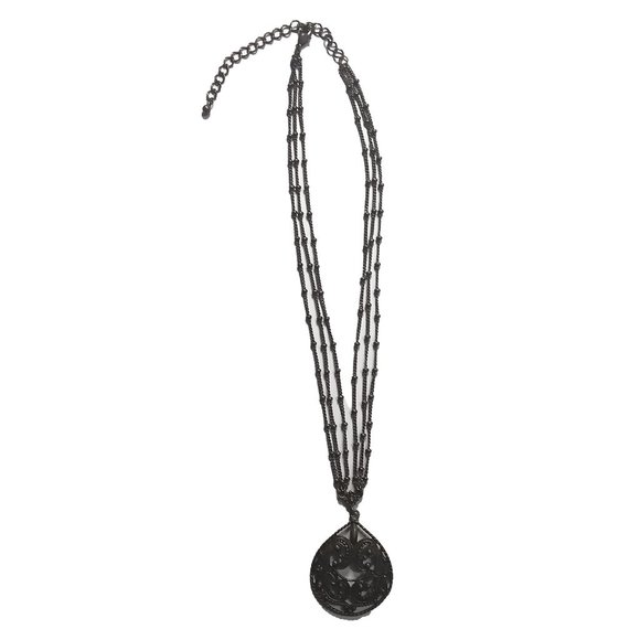 Multi Strand Vintage Victorian Looking Pendant Necklace - Picture 1 of 2